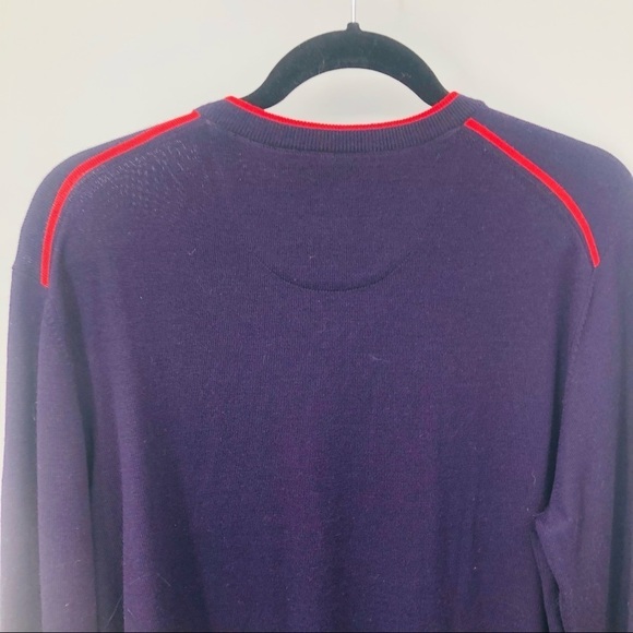 Bugatchi‎ Men’s purple and red v-neck sweater M - Picture 6 of 12